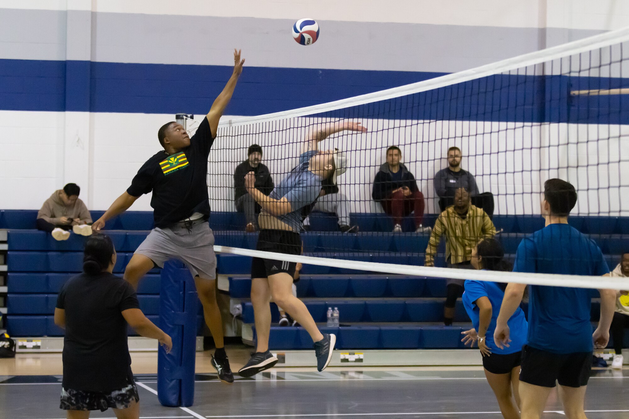 team playing volleyball