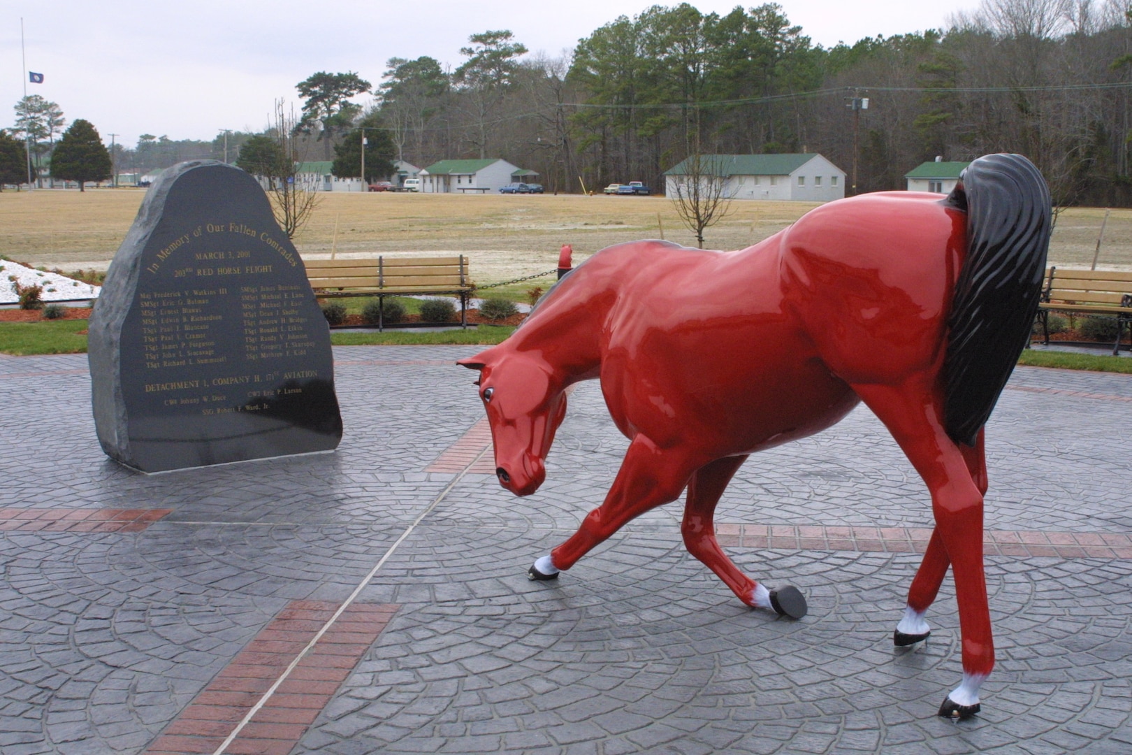 Memorial dedicated to 203rd RED HORSE Airmen on first anniversary of tragic plane crash