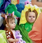 Little reindeer 9-month-old Renee Bauer sits in the back of a trunk with sunflower Brynley Spraggs during the Illinois National Guard Family Programs "Trunk or Treat" on Oct. 28 on Camp Lincoln in Springfield, Illinois. The Illinois National Guard is also holding a Trunk or Treat for military families on Sunday, Oct. 29, 1-4 p.m., at the North Riverside Armory, 8660 W. Cermak Road, North Riverside, Illinois. The Trunk or Treat is a family and pet-friendly event open to servicemembers, veterans and their families throughout Chicagoland area. There will be costume contests with prizes for adults, children, and pets.