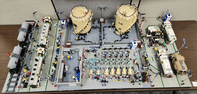 realistic Lego model of a complete Defense Department fuel receipt and distribution system