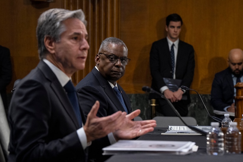 Defense Secretary Lloyd J. Austin III and Secretary of State Antony J. Blinken provide testimony.