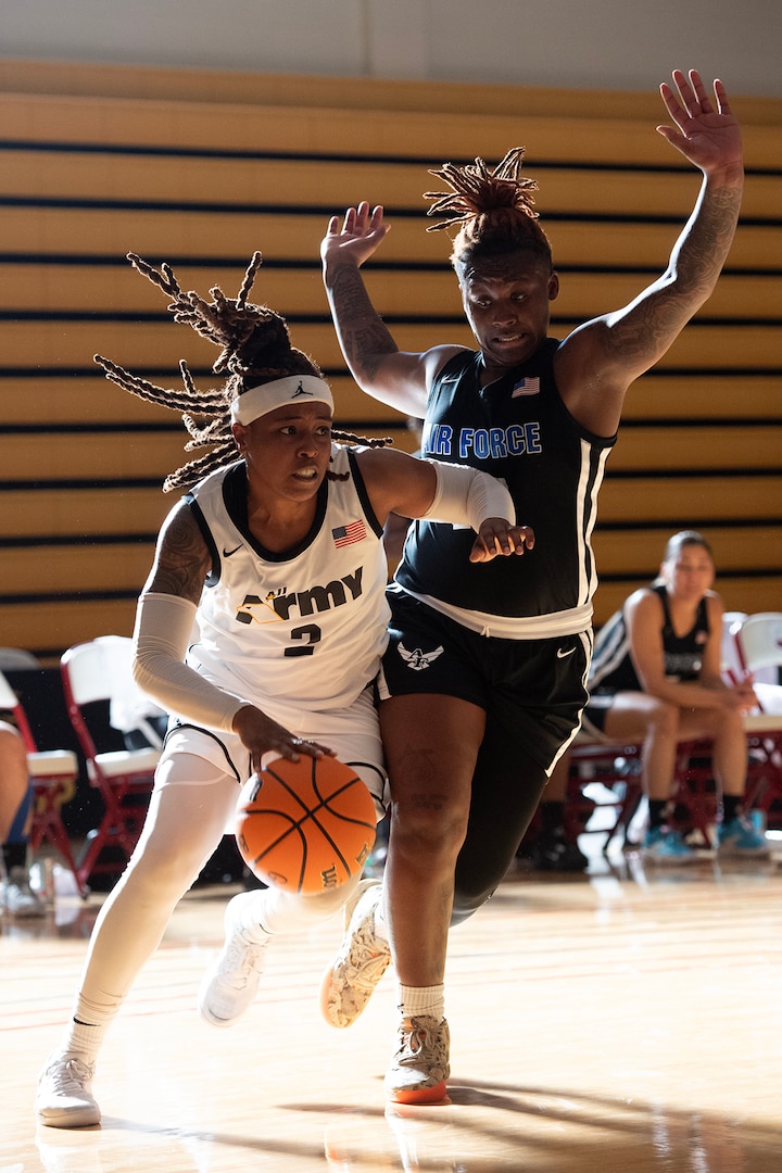 The 2023 Armed Forces Men’s and Women’s Basketball Championships held at the Smith Fitness Center at Fort Moore, Georgia from 29 October through 6 November. Service members from the Army, Marine Corps, Navy (with Coast Guard players, and Air Force (with Space Force players) battle it out for gold.  Visit www.ArmedForcesSports.defense.gov to learn more about the Armed Forces Sports program and the other sports offered.