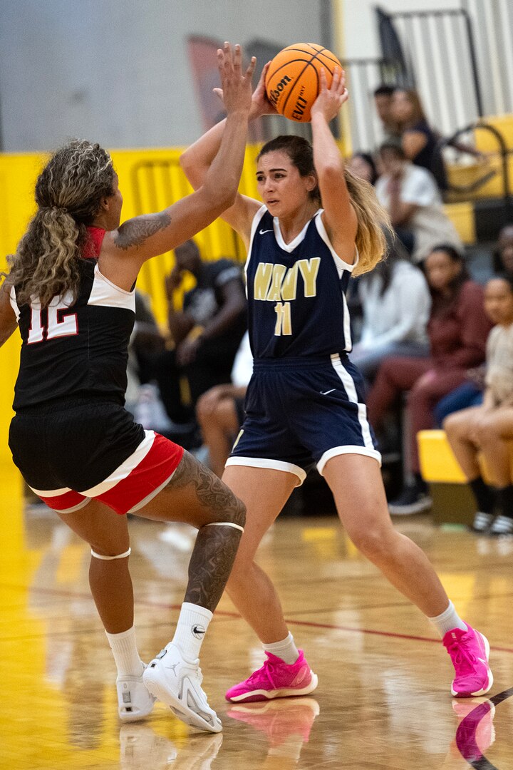 The 2023 Armed Forces Men’s and Women’s Basketball Championships held at the Smith Fitness Center at Fort Moore, Georgia from 29 October through 6 November. Service members from the Army, Marine Corps, Navy (with Coast Guard players, and Air Force (with Space Force players) battle it out for gold.  Visit www.ArmedForcesSports.defense.gov to learn more about the Armed Forces Sports program and the other sports offered.