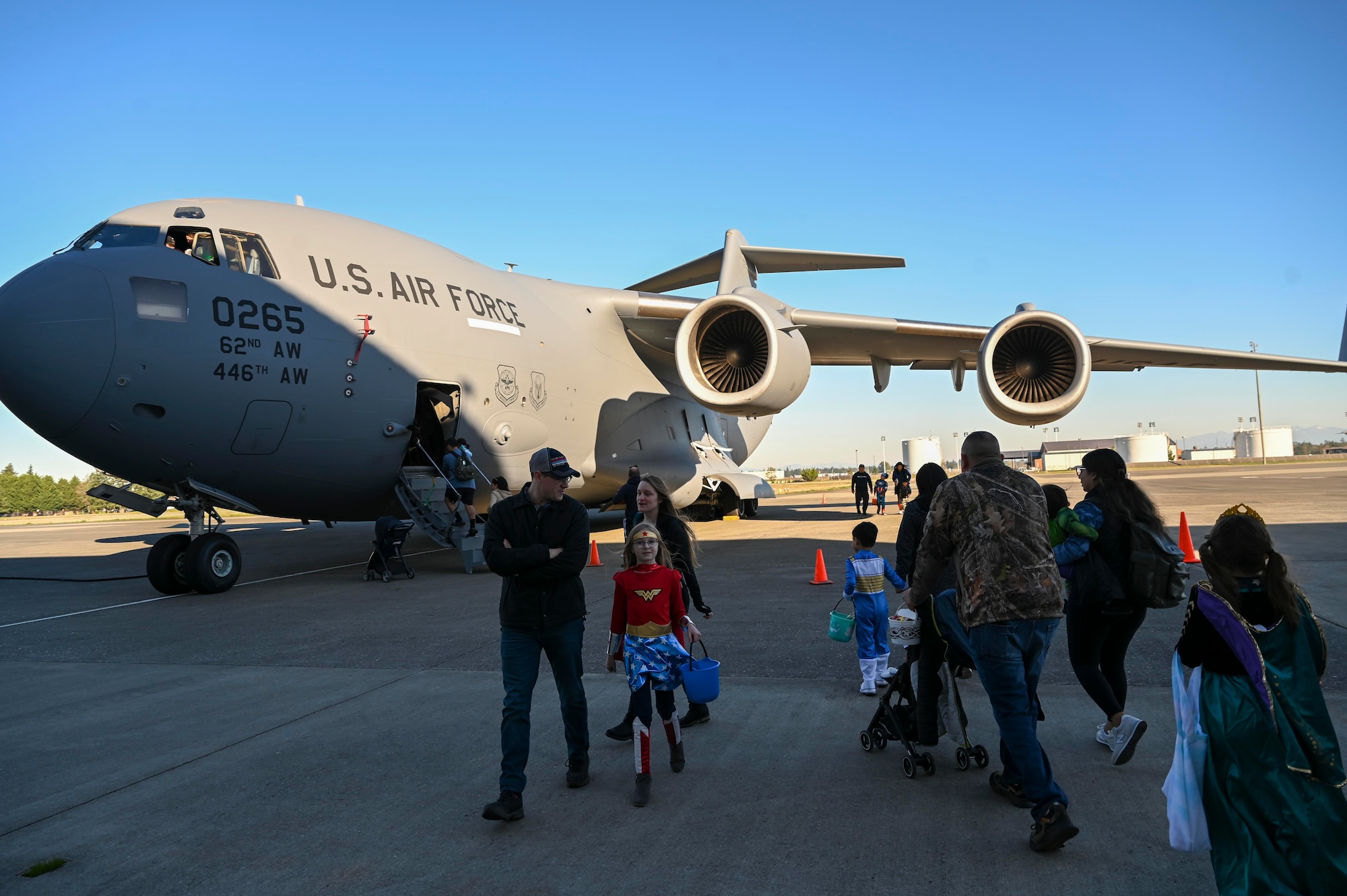 Team McChord celebrates Halloween with a Trunk-or-Treat event at Joint Base Lewis-McChord, Wash., Oct. 28, 2023. The festivities included over 20 decorated vehicles, a zombie walk and a “haunted” C-17 Globemaster III to show Team McChord's dedication to the well-being of Airmen and their families.