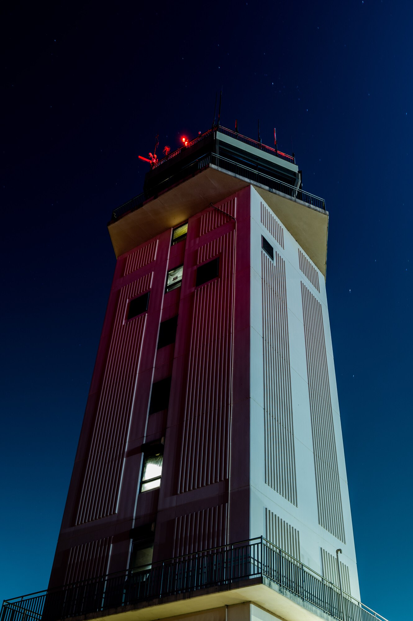 The Kunsan Air Base air traffic control tower provides a vantage point of flight operations for air traffic controllers