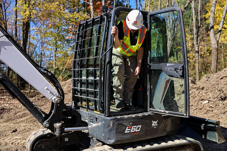 Maintenance work at the Shenango River Lake campground.