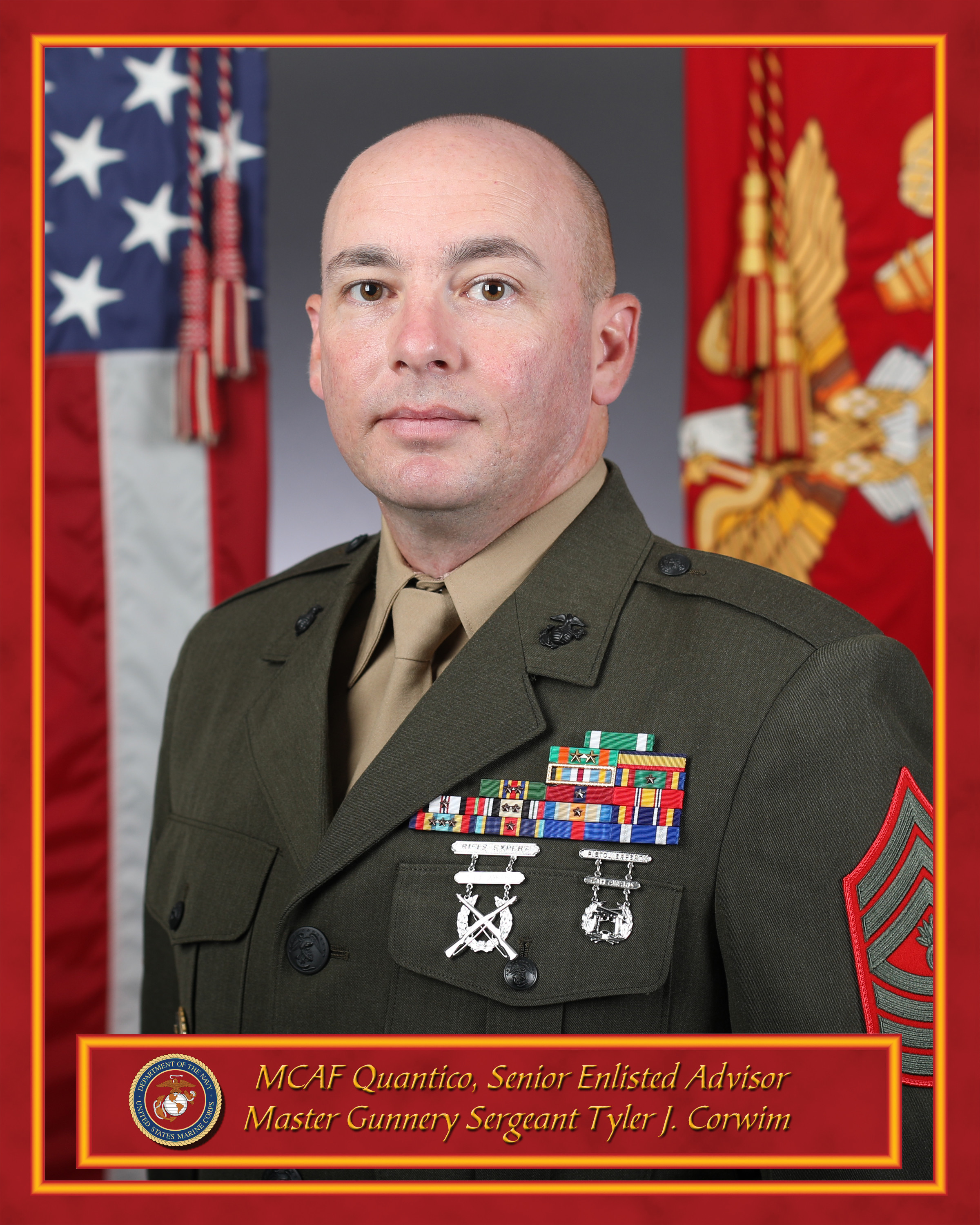 Master gunnery sergeant tyler j corwin marine corps air facility