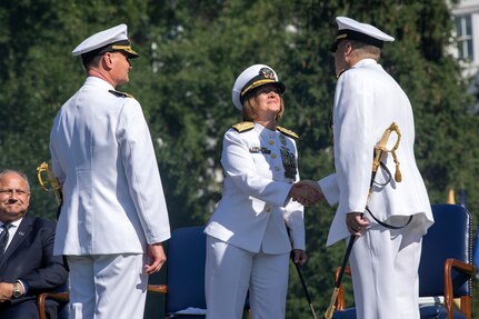 Rear Adm. Thomas J. Anderson relieved Vice Adm. William J. Galinis as (acting) Commander, Naval Sea Systems Command