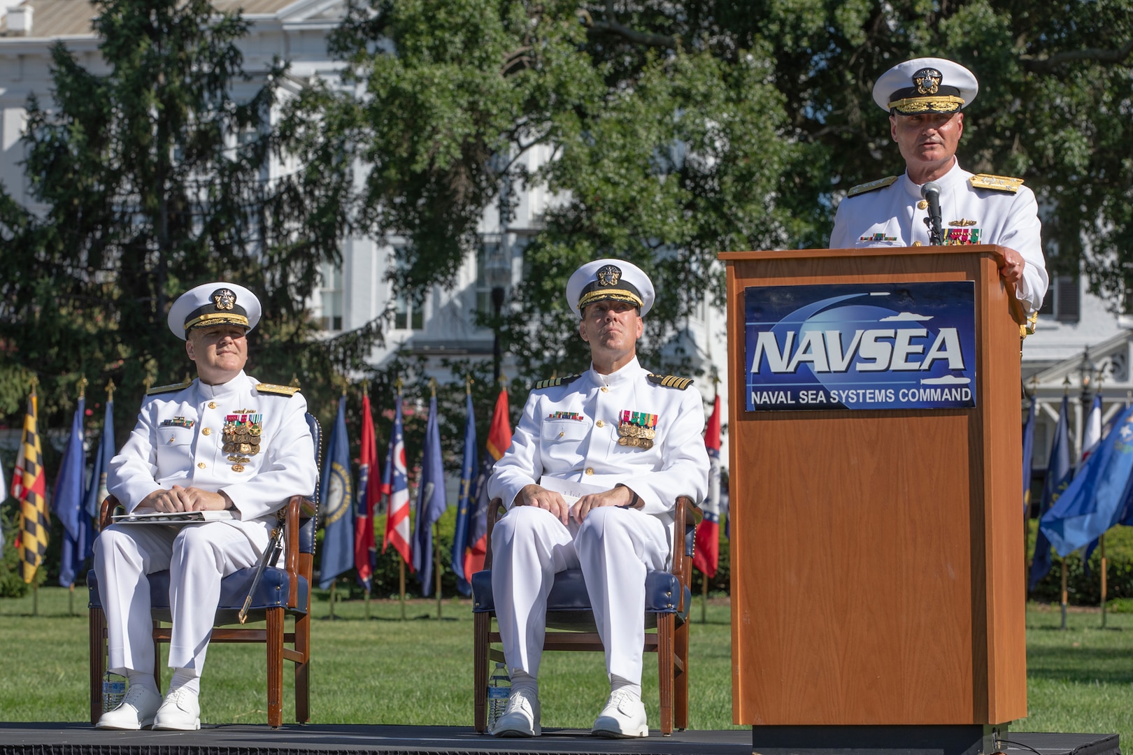 Rear Adm. Thomas J. Anderson relieved Vice Adm. William J. Galinis as (acting) Commander, Naval Sea Systems Command