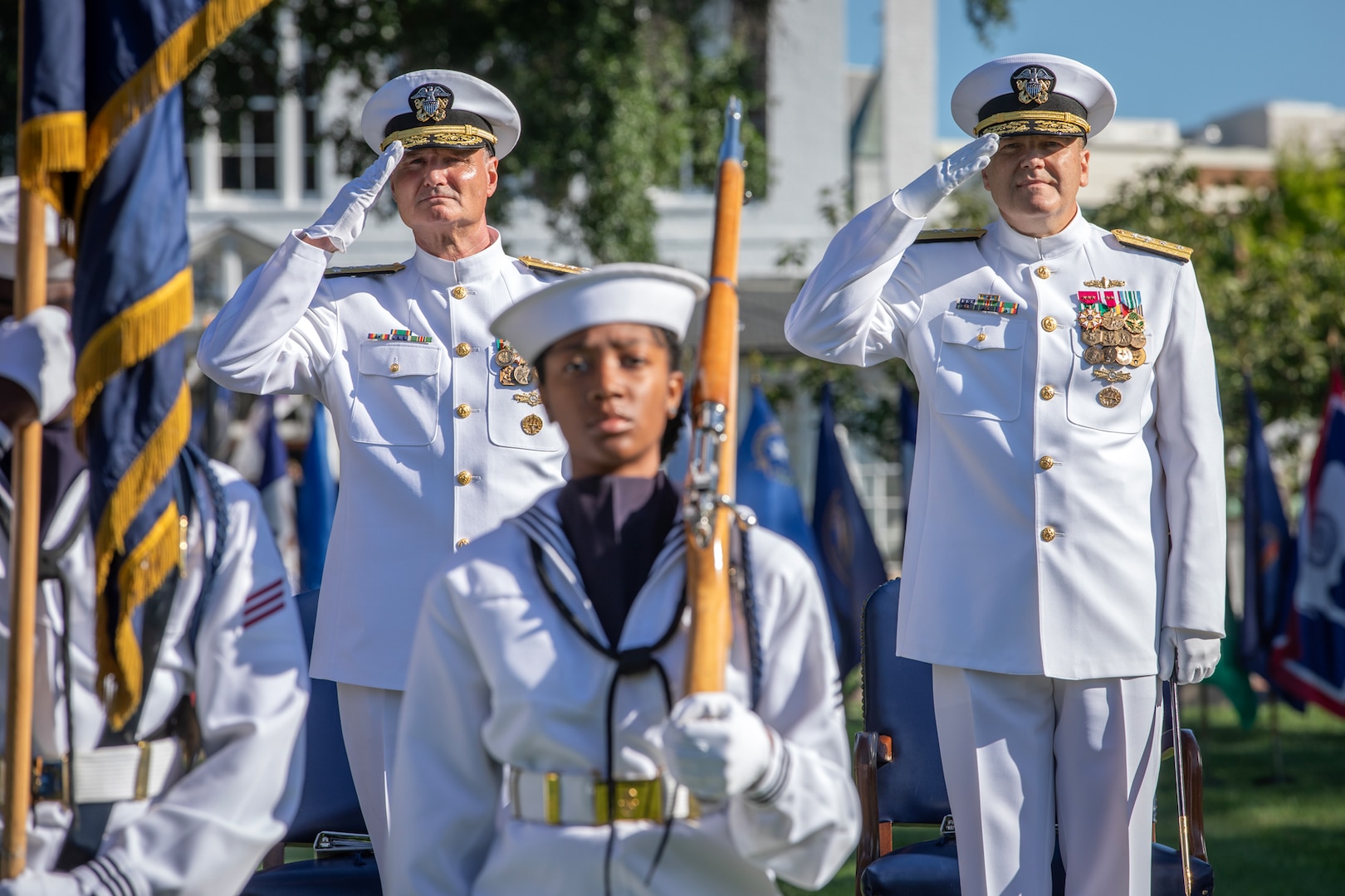 Rear Adm. Thomas J. Anderson relieved Vice Adm. William J. Galinis as (acting) Commander, Naval Sea Systems Command