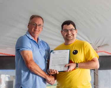 James Hornef was awarded the Civilian Service Achievement Medal (CSAM), which is the fifth highest honorary award within the Department of the Navy, for his work as the modeling and simulation engineer and Vignette Development Lead for the Silent Swarm Team.