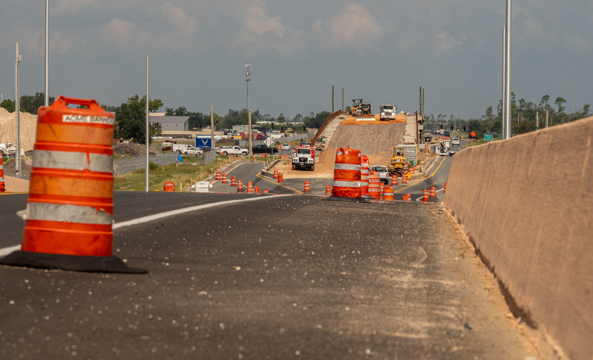 Construction takes place on Highway 98