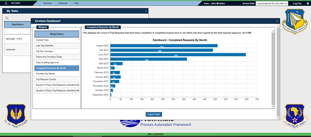 screenshot of SECURE app