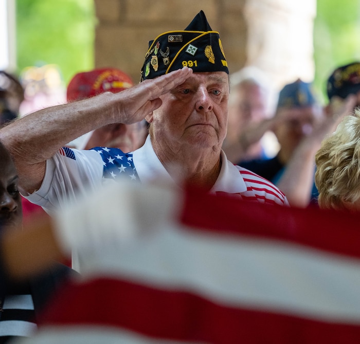 Man saluting