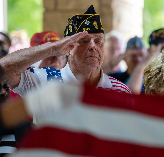 Man saluting