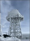 photo of long-range radar randome damaged on Battle Mountain, Nevada