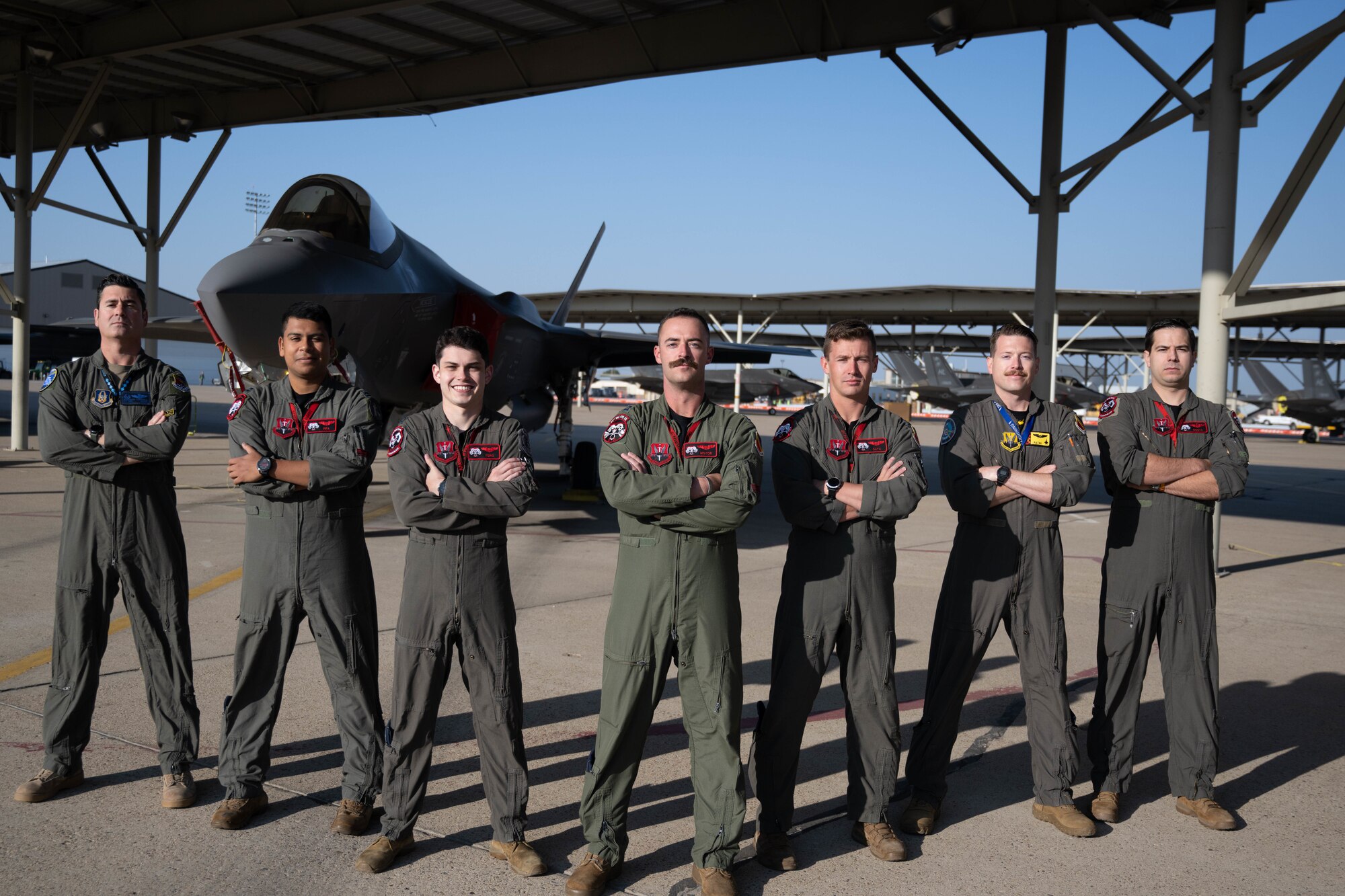 a photo of a group of F-35 pilots