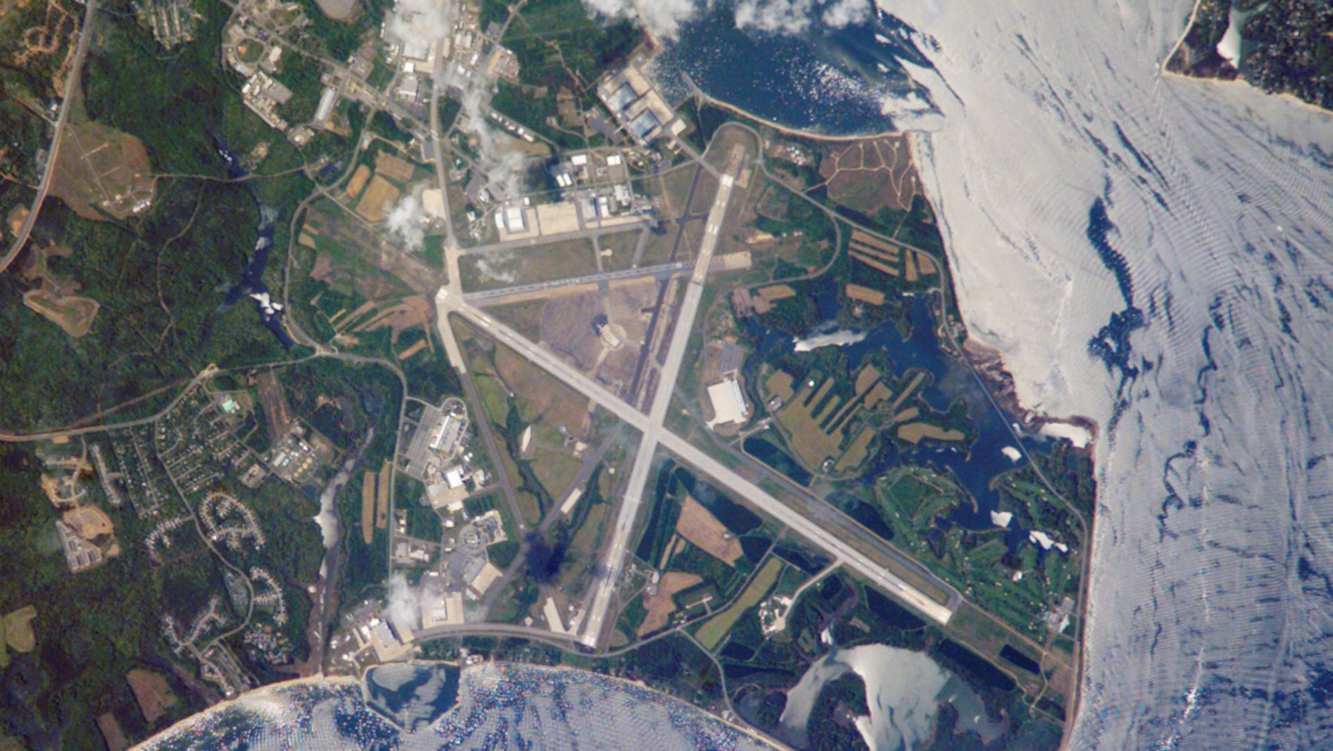 satellite image of Naval Air Station Patuxent River, Maryland