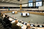 Selected intelligence disclosures have helped maintain NATO cohesion on Ukraine. Secretary of Defense Lloyd J. Austin III hosts the sixth meeting of the Ukraine Defense Contact Group at NATO headquarters in Brussels, Oct. 12, 2022