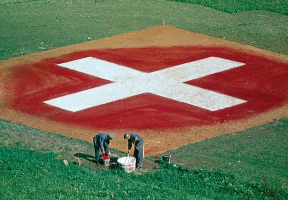 Neutral Territory! Warning marker on the Swiss border during World War II. Photo by Theodor Strubin, Museum
BL/Keystone (https://www.nzz.ch/english/expert-swiss-sanctions-on-russia-consistent-with-neutrality-ld.1674659).