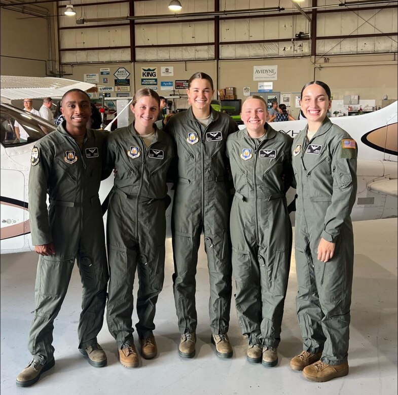 A group of cadets pose for a photo.