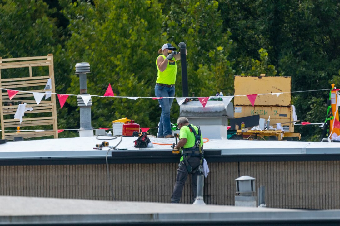 Park rangers and maintenance workers add amenities for visitors at Stonewall Jackson
