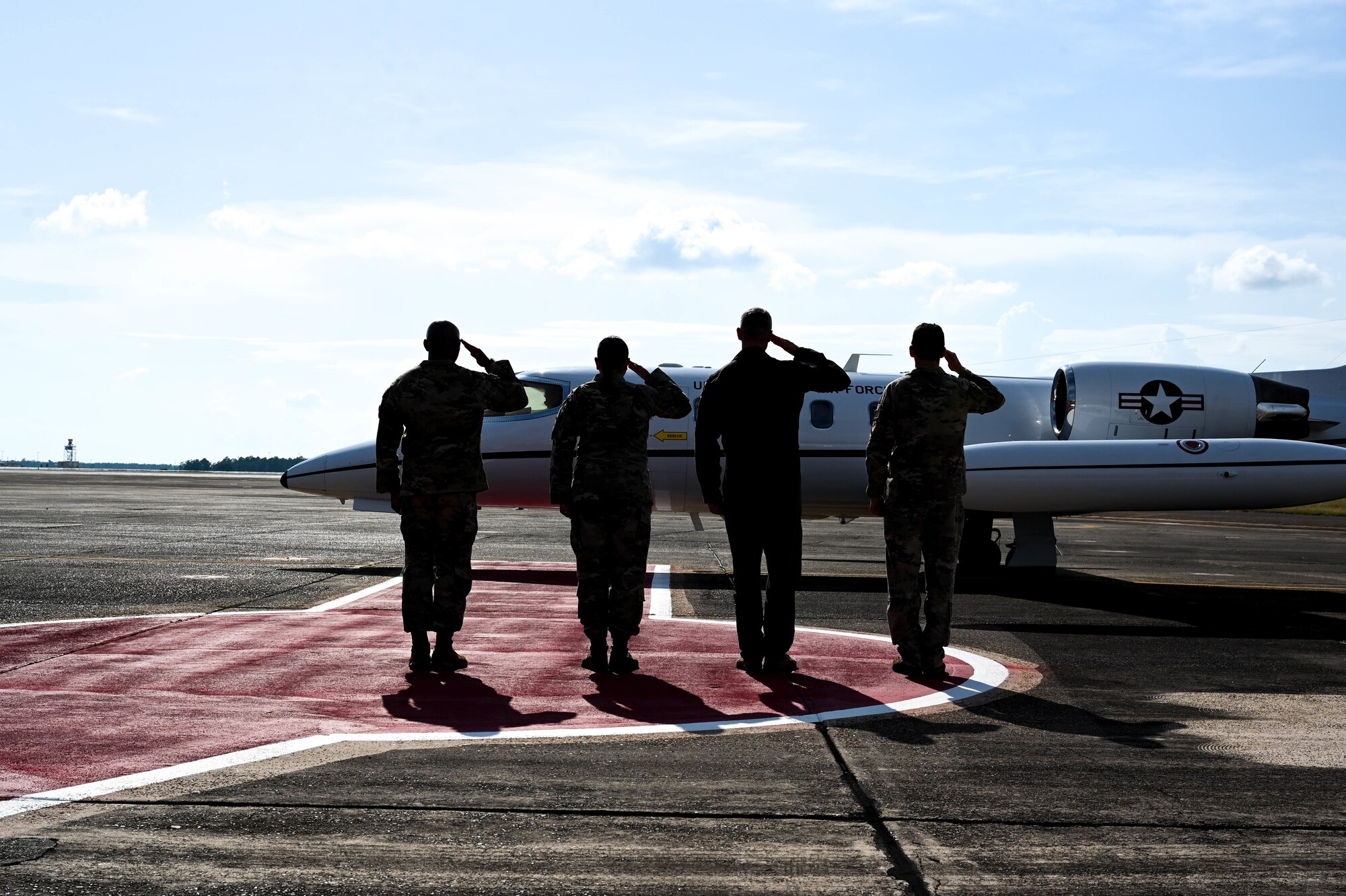 Lt. Gen. Brian Robinson tours the 33rd Fighter Wing