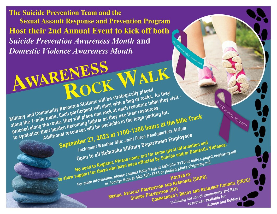Awareness Rock Walk poster