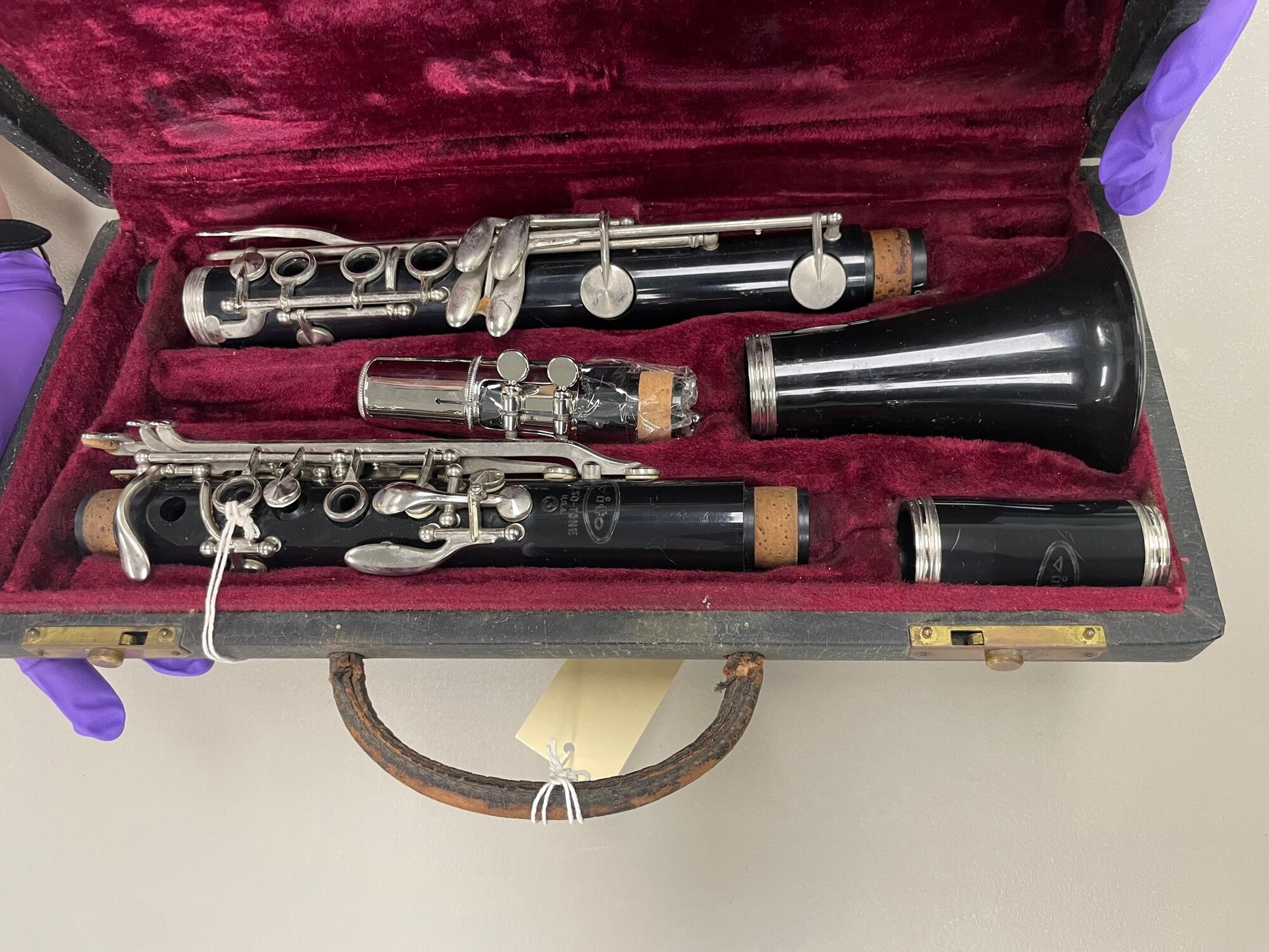 CMSgt. Martha  Garcia’s first musical instrument was this Vito clarinet.