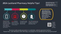 JBSA-Lackland Pharmacy Helpful Tips!
Activate non-urgent medications on your phone before coming to the pharmacy. Text “Get in Line” to 833-517-4408. Complete all prompts. Please allow 2 days to process.
Urgent medications must be activated in person. Pull a ticket at the kiosk. Expect under 1.5 hour wait time.
For questions or paper prescription activation, pull a ticket in the pharmacy lobby.
*Tip* - when activating via text message, text the name of the medication or what it is for (like diabetes) to help.
We strive to safely provide prescriptions in a predictable, medically appropriate timeframe.
*Busiest Times: 1100-1400 daily & 1100-1700 Fridays, we apologize for the extended wait times during this period.*