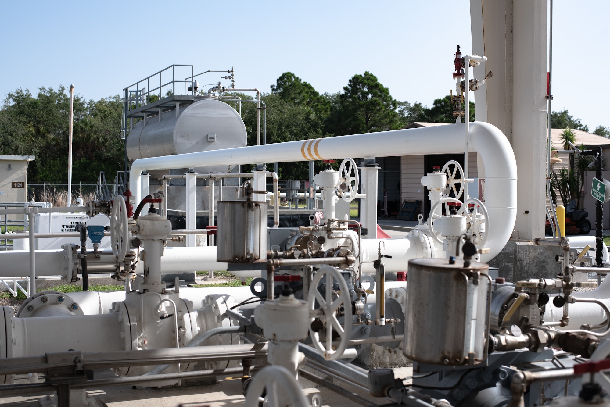 A fuel pumping system is shown at MacDill Air Force, Base, Florida Aug. 22, 2023.