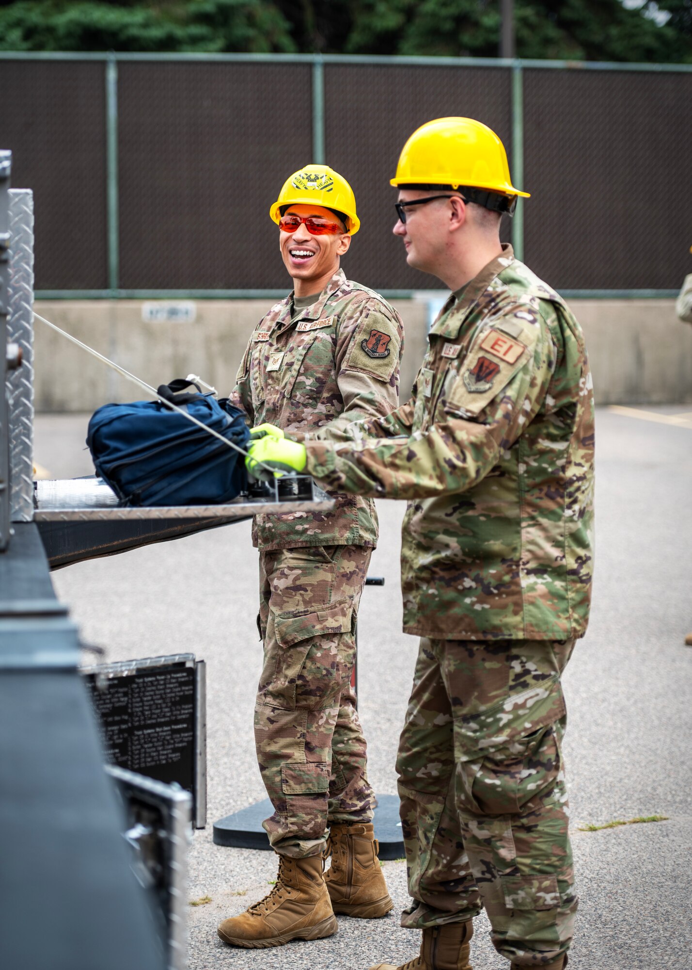 U.S. Air Force Staff Sgt. Duvaughn Schroeder, 210th Engineering Installation Squadron, completes training on the Remote Communication Platform (RCP) in St. Paul, Minn.,Aug. 6, 2023.
