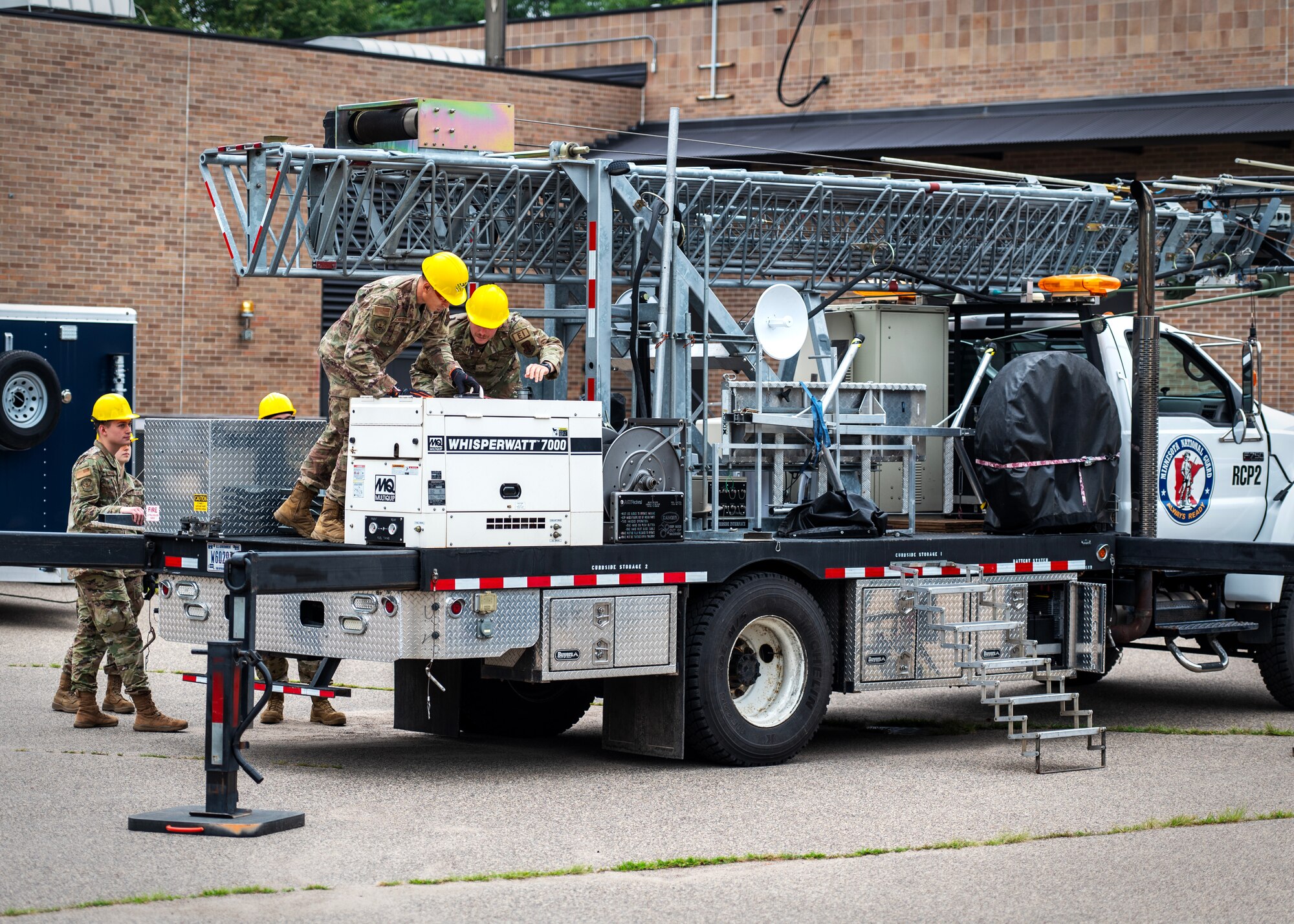 U.S. Air Force Airmen from the 210th Engineering Installation Squadron complete training on the Remote Communication Platform (RCP) in St. Paul, Minn., Aug. 6, 2023.