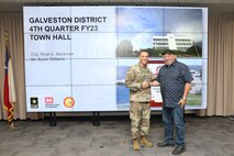 A commander's coin is a way for the commander to show their appreciation for a phenomenal job, on the spot.