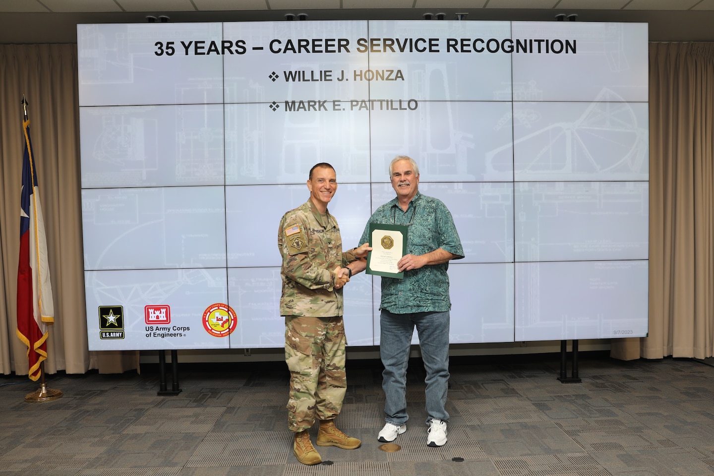 Forty-one SWG employees marked their anniversaries of federal employment at the one, five, 10, 15, 20-, 30-, 35- and 40-year points.