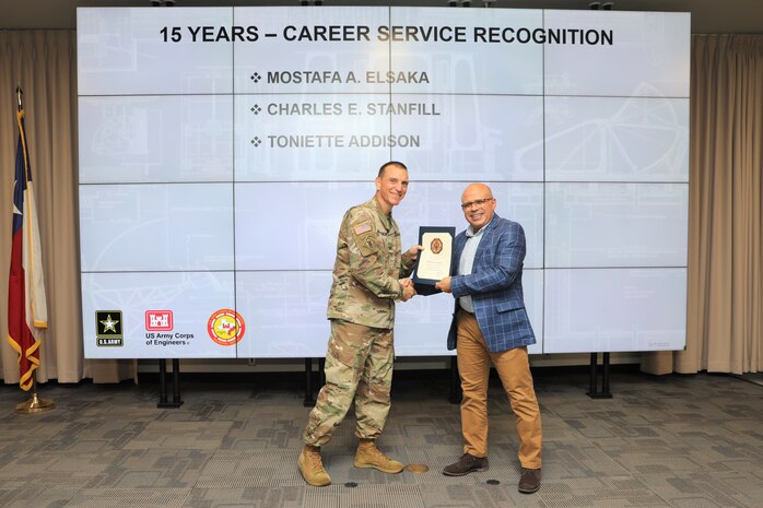 Forty-one SWG employees marked their anniversaries of federal employment at the one, five, 10, 15, 20-, 30-, 35- and 40-year points.