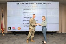 Forty-one SWG employees marked their anniversaries of federal employment at the one, five, 10, 15, 20-, 30-, 35- and 40-year points.