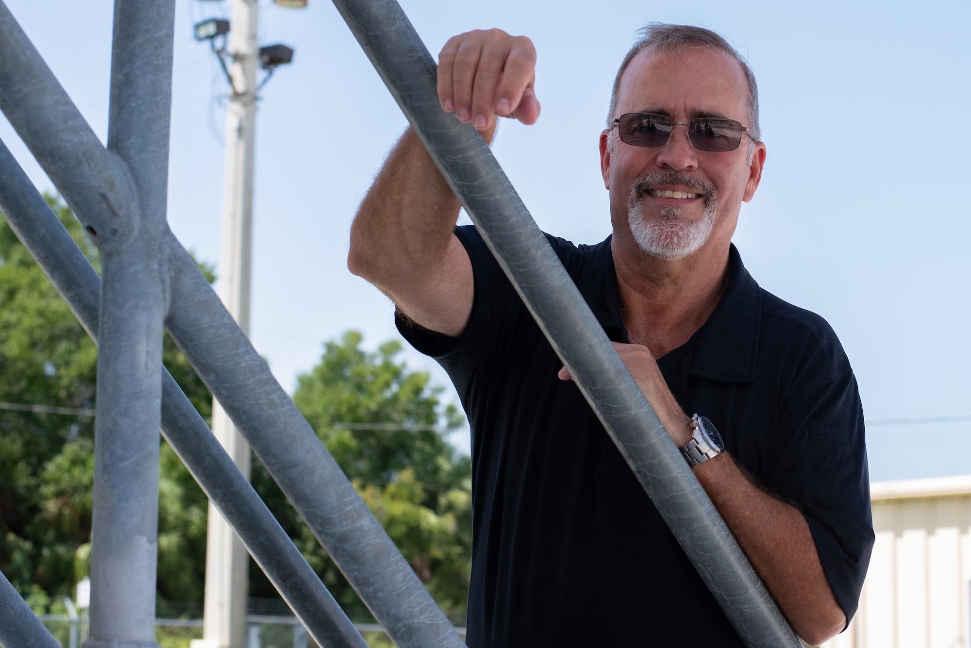 Ronnie Brock, DLA Energy Quality Assurance and Contracting officer’s Representative, poses for a photo at MacDill Air Force Base, Florida, August 22, 2023.