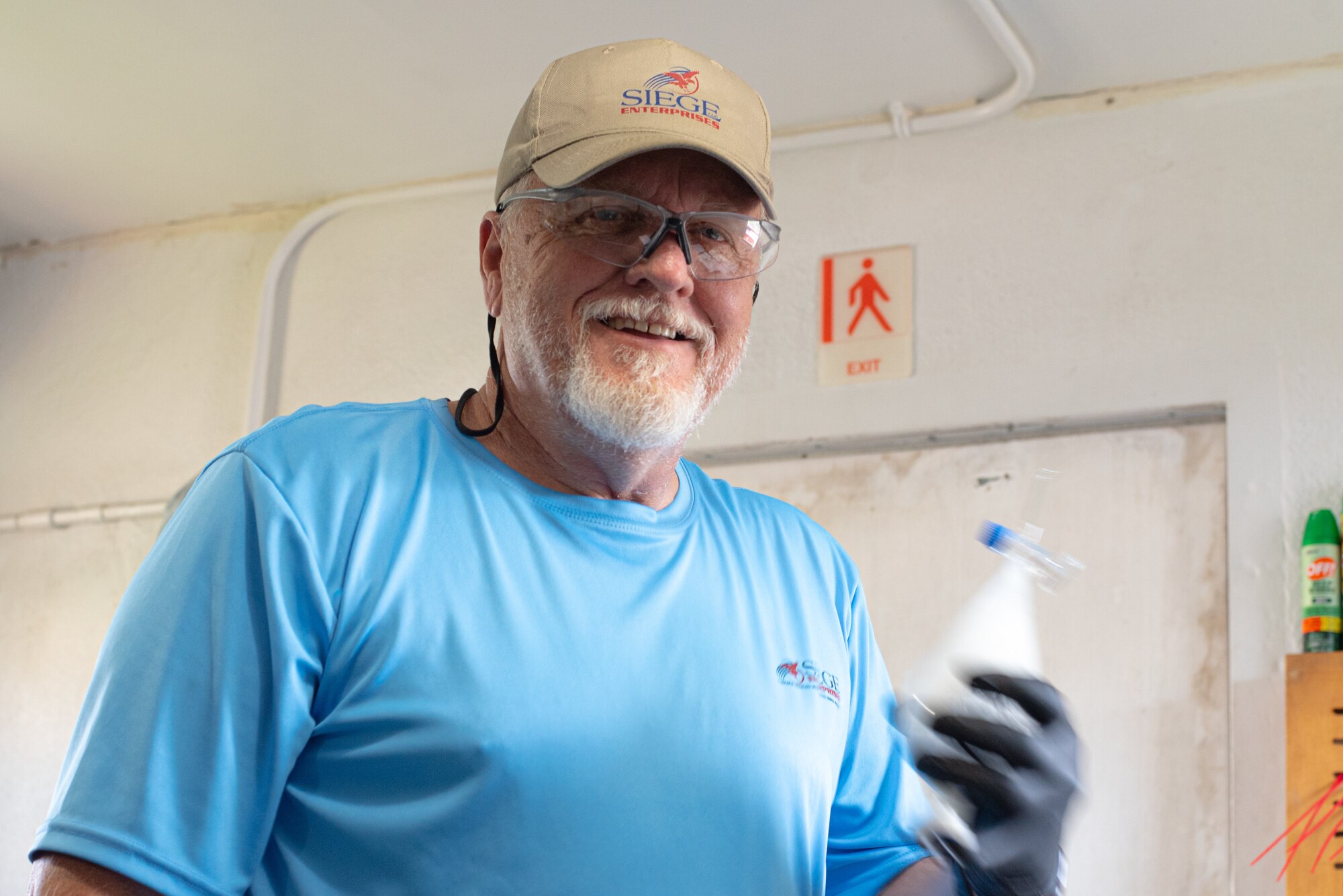 Bill Campbell, SIEGE Enterprises fuel distribution system operator, conducts fuel system icing inhibitor tests at MacDill Air Force Base, Florida, August 22, 2023.