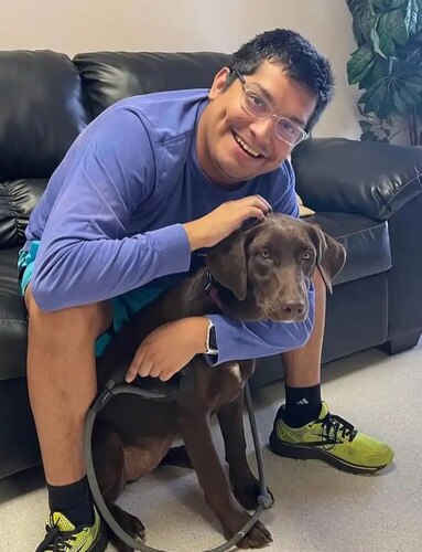 Staff Sergeant Joshua Elrod, assigned to the 316th Training Squadron, is credited with saving a family's pet from a pack of dogs, Aug. 27, 2023.