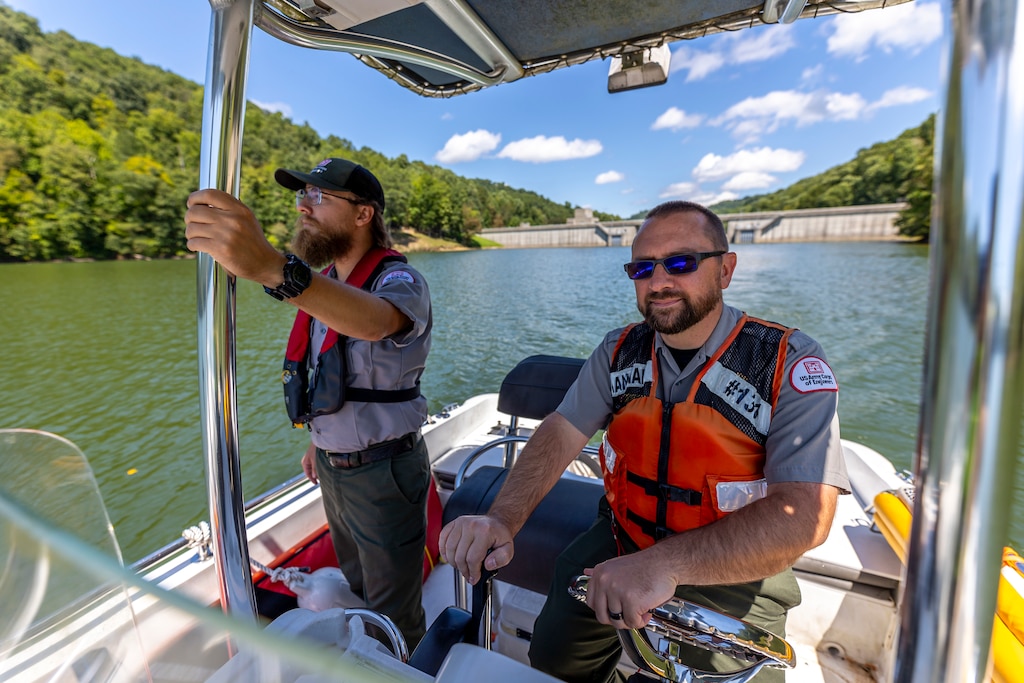 Park rangers and maintenance workers add amenities for visitors at Stonewall Jackson