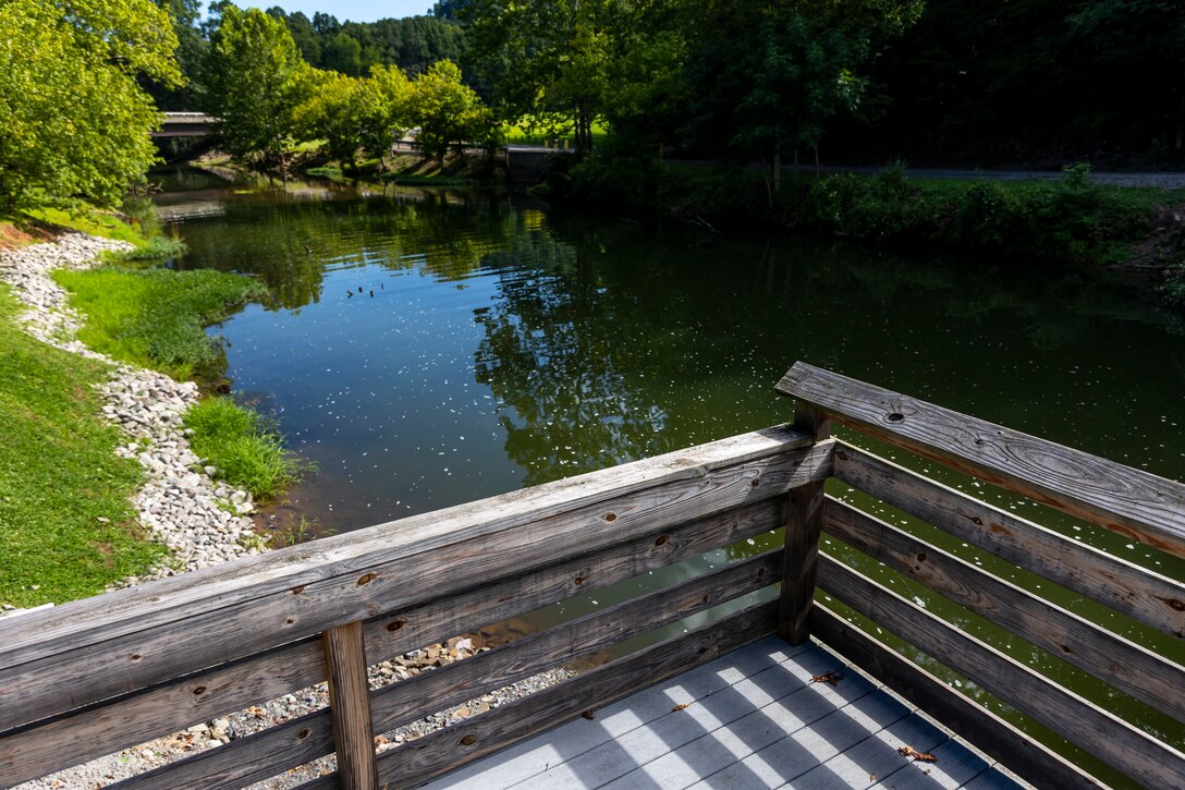 Park rangers and maintenance workers add amenities for visitors at Stonewall Jackson