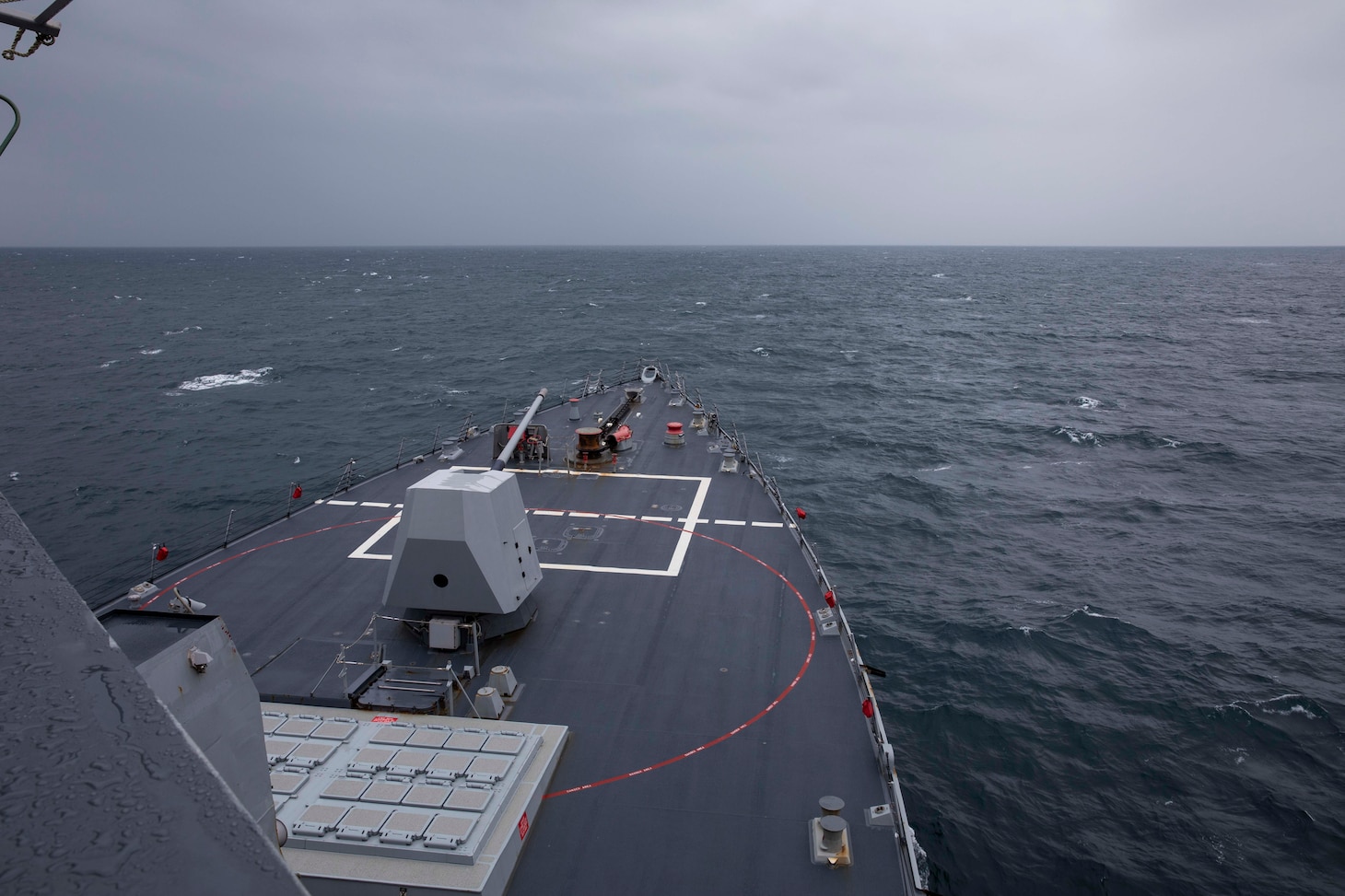 The Arleigh Burke-class guided-missile destroyer USS Ralph Johnson (DDG 114) conducts routine underway operations. Ralph Johnson is forward-deployed to the U.S. 7th Fleet area of operations in support of a free and open Indo-Pacific.