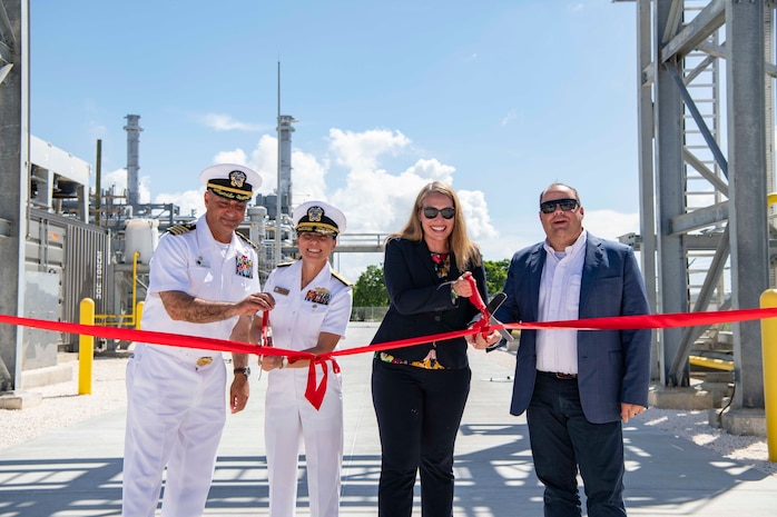 Ribbon cutting ceremony for new power plant onboard NS Guantanamo Bay