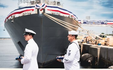 USS Milwaukee (LCS 5) is decommissioned at Naval Station Mayport.