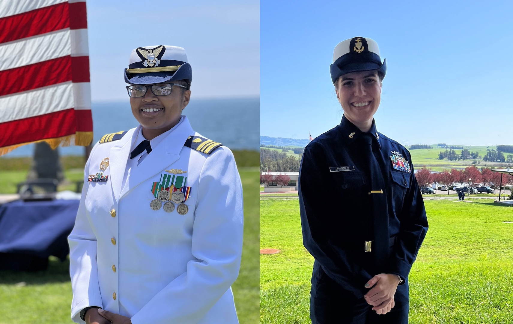 Lt. Cmdr. Allice Gholson and Chief Culinary Specialist Lisa Densmore are the 2023 Women’s Leadership Award winners.