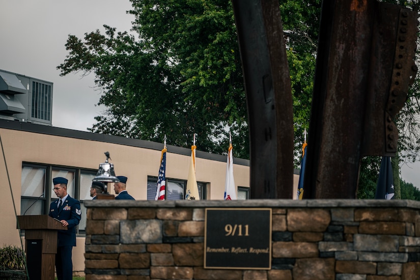 A photograph of a 9/11 memorial ceremony on JB MDL.