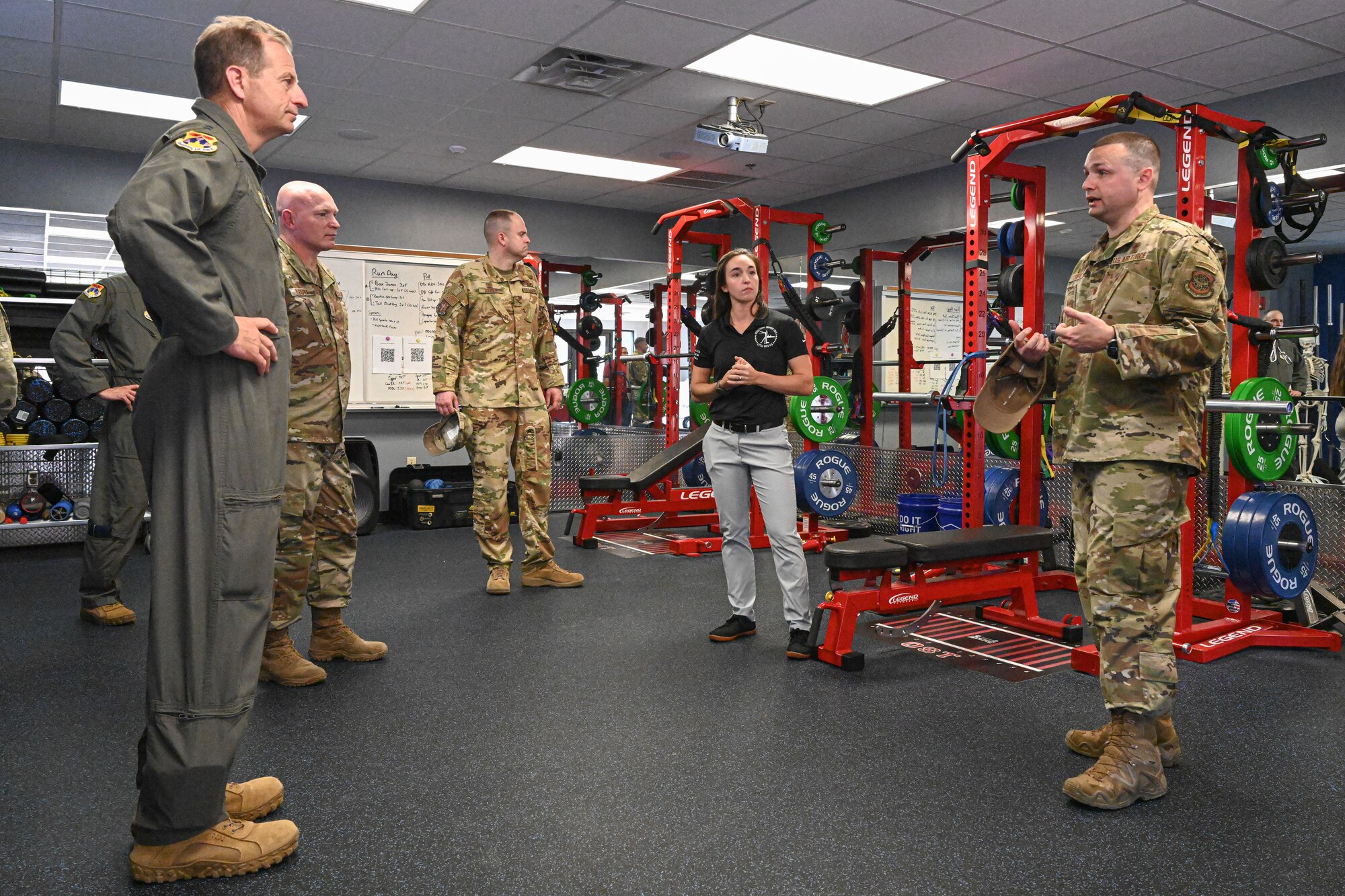 people visit a gym room