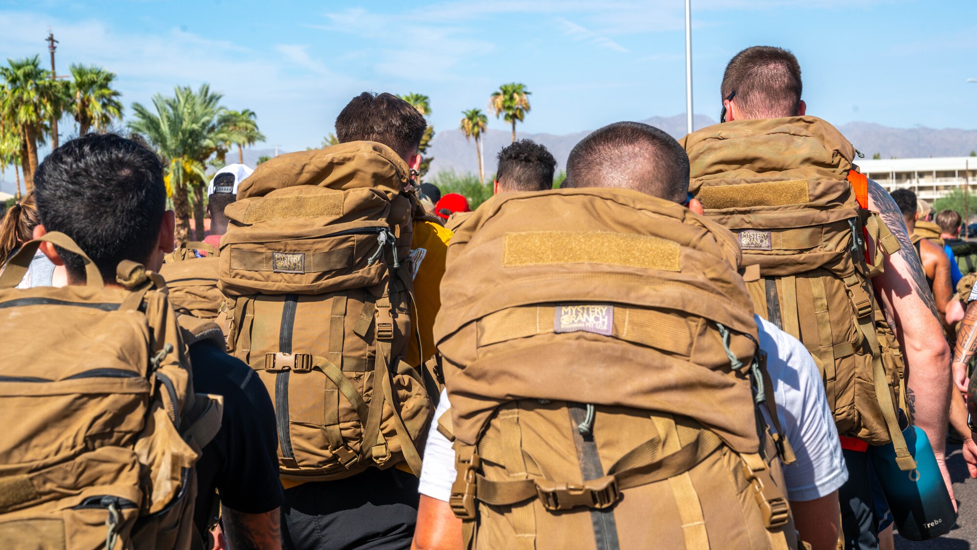 Members of the 56th Civil Engineer Squadron participate in the CES 9/11 Commemorative Ruck Sept. 11, 2023, at Luke Air Force Base, Arizona.