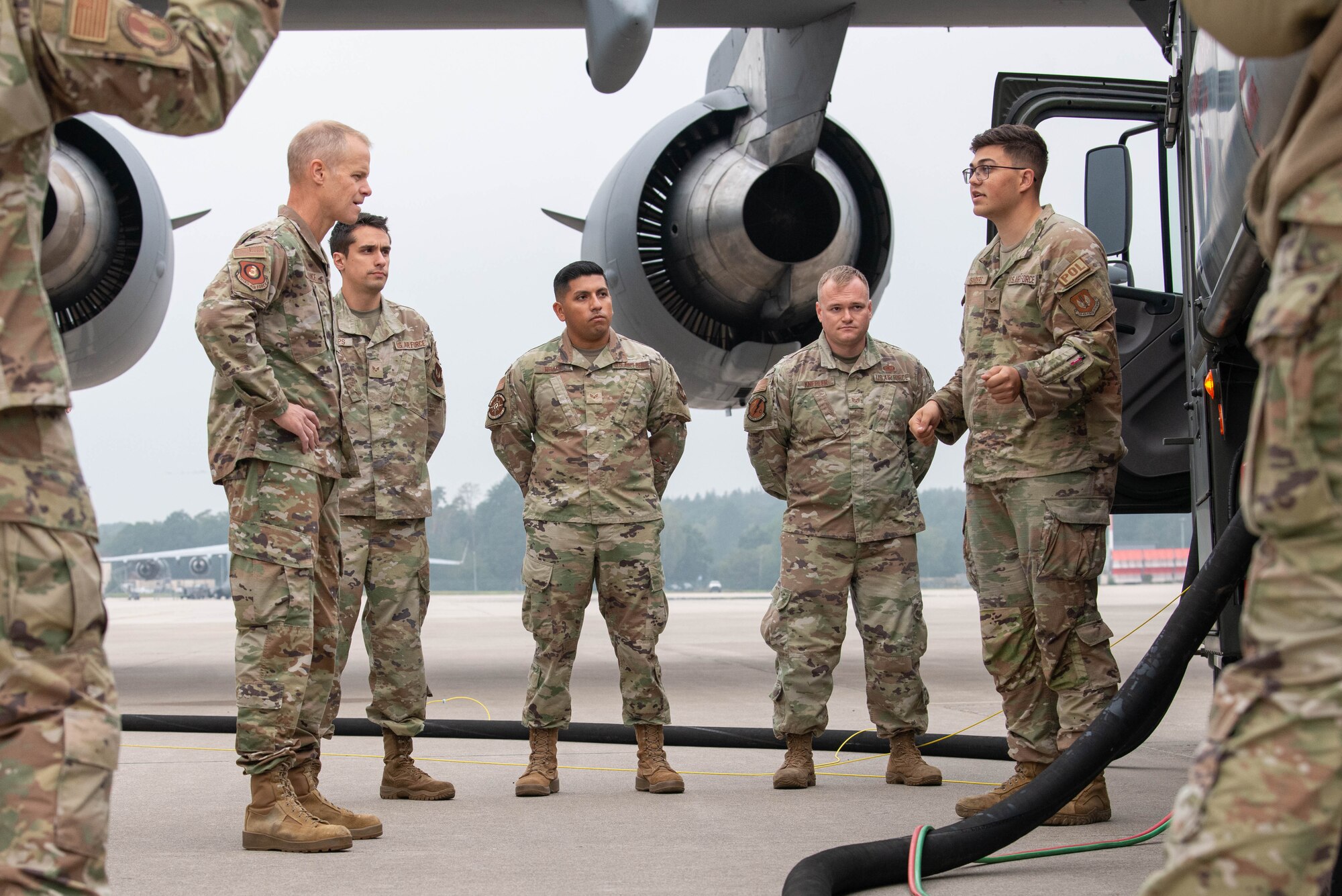 Airmen explain the new hybrid hydrant and how it will benefit Team Ramstein and the Air Force